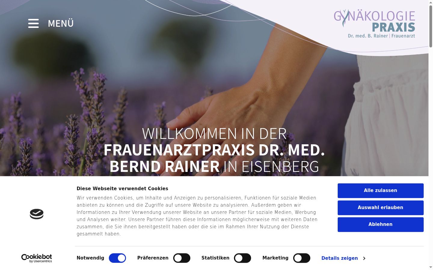 Captura de ecrã do banner de consentimento apresentado antes de qualquer interação