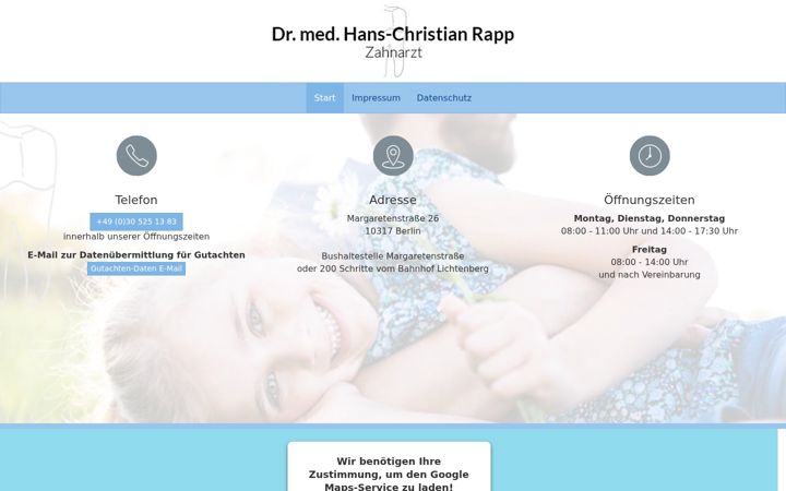 Screenshot of dr-rapp-berlin.de