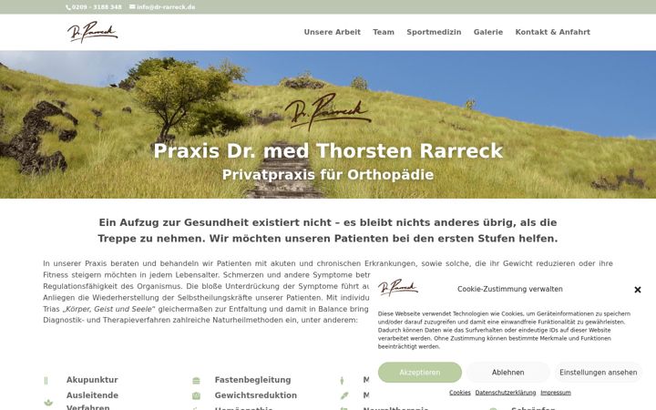 Screenshot of dr-rarreck.de