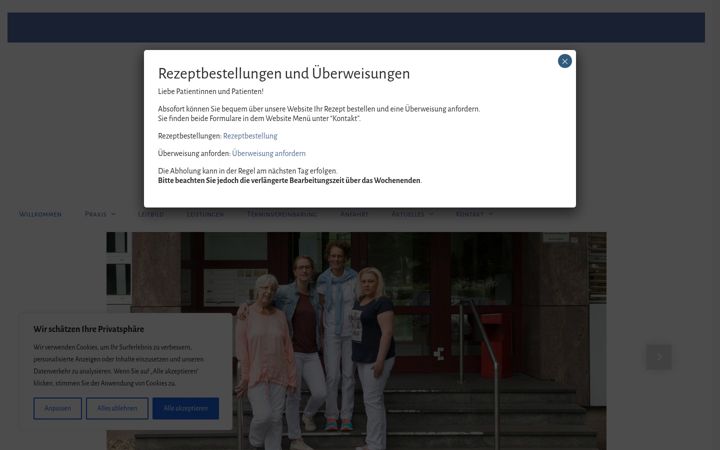 Snímek obrazovky dr-rickels.de