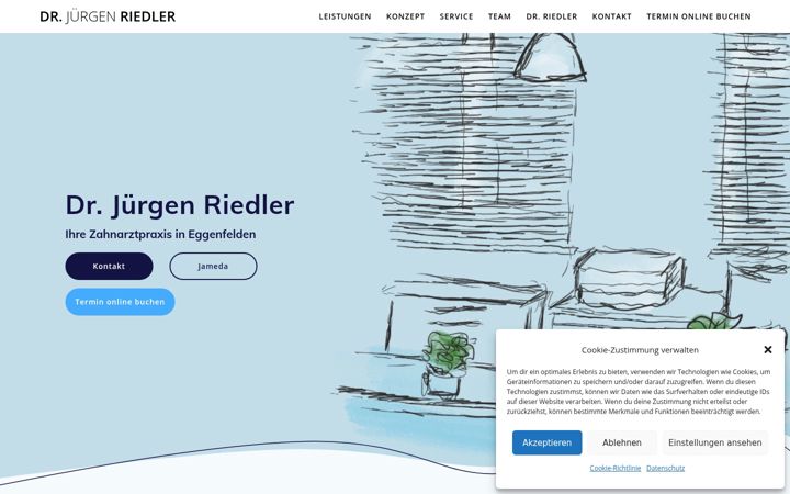 Kuvakaappaus sivustosta dr-riedler.de