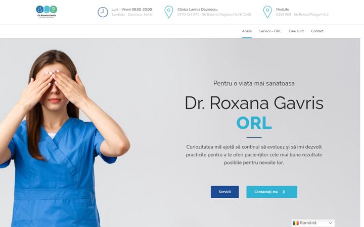 Screenshot του dr-roxana-gavris.ro