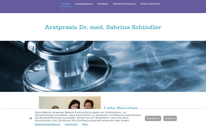 Snímek obrazovky dr-sabrina-schindler.de