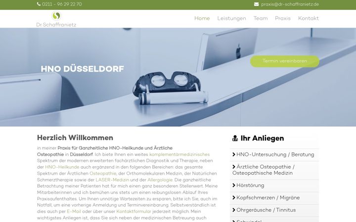 Screenshot of dr-schaffranietz.de