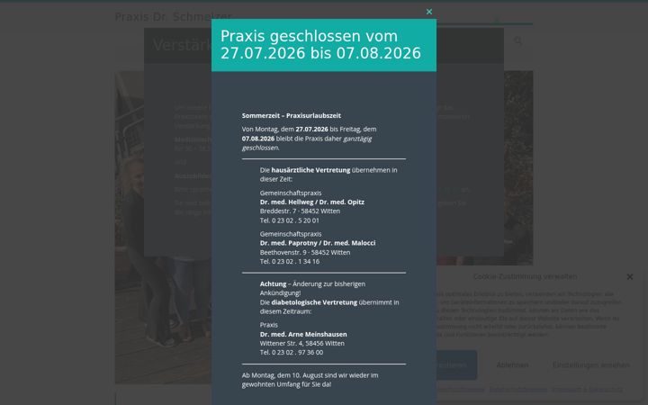 Ekraanipilt saidist dr-schmelzer-witten.de