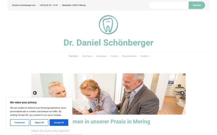 Screenshot of dr-schoenberger.com
