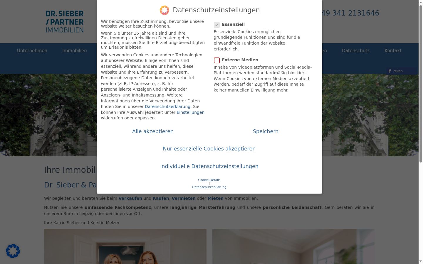 Kuvakaappaus suostumusbannerista, joka näytettiin ennen mitään vuorovaikutusta