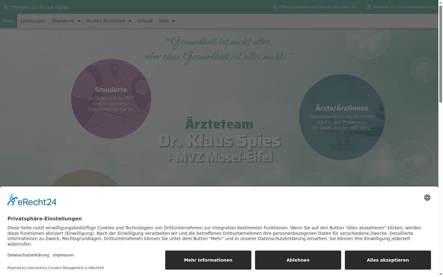Captura de ecrã do banner de consentimento apresentado antes de qualquer interação