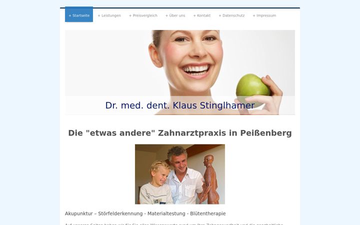 Posnetek zaslona dr-stinglhamer.de
