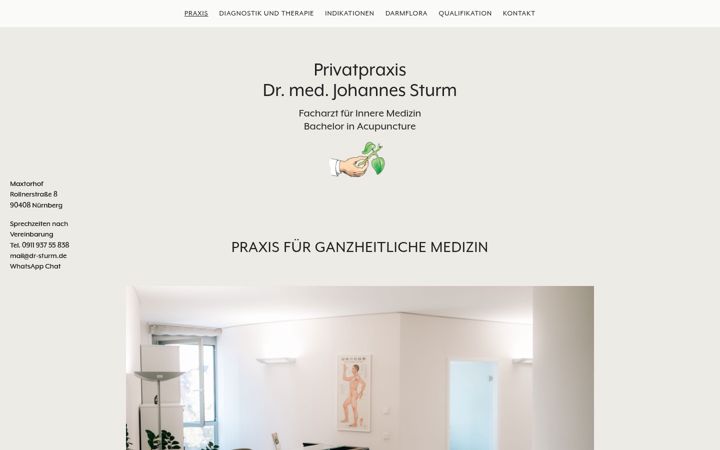 Screenshot von dr-sturm.de