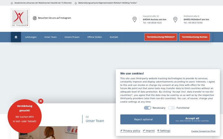 Screenshot of dr-thalmair.de