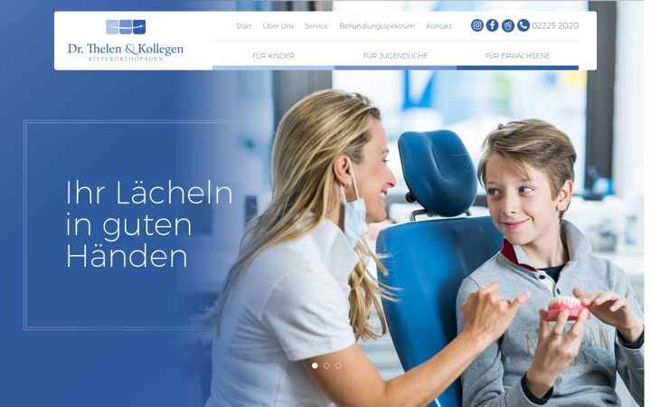 Screenshot of dr-thelen.de