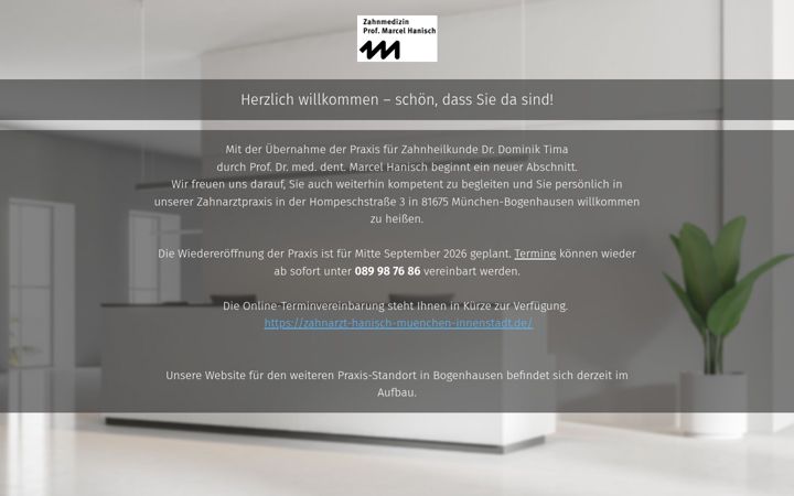 Skjámynd af dr-tima.de