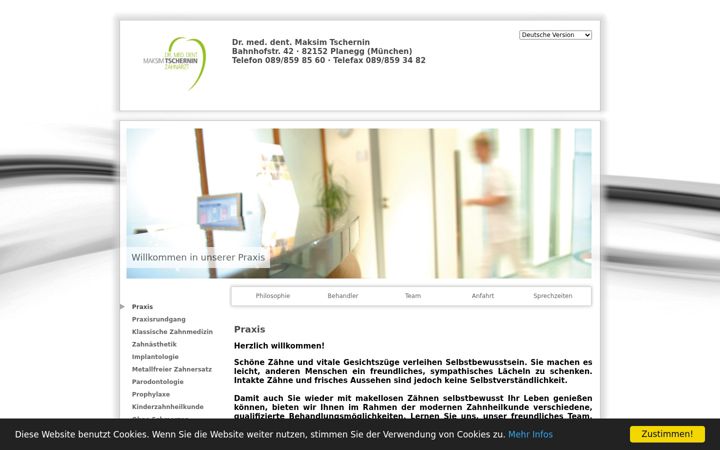 Screenshot of dr-tschernin.de