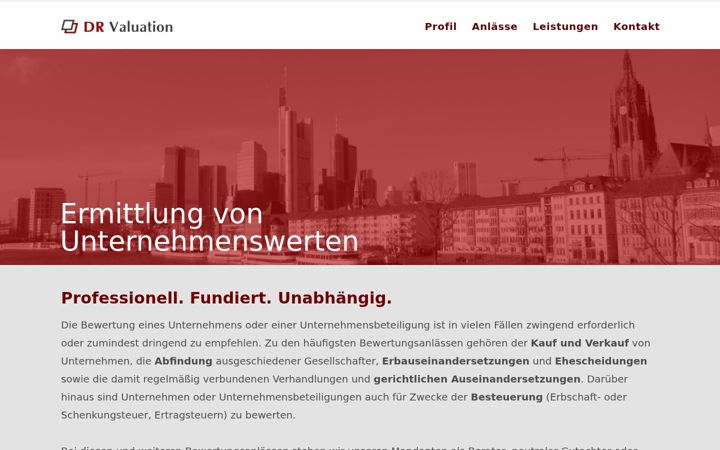Screenshot of dr-valuation.de