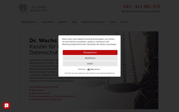Screenshot of dr-wachs.de