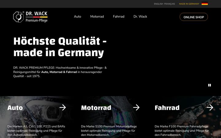 Screenshot of dr-wack.com