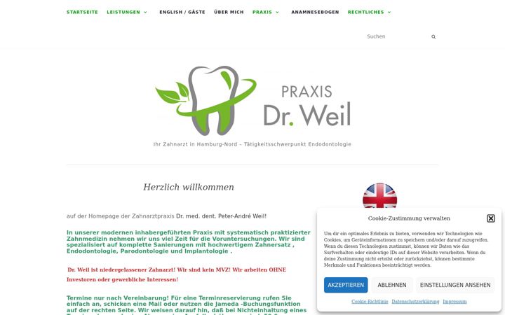 Screenshot of dr-weil.de