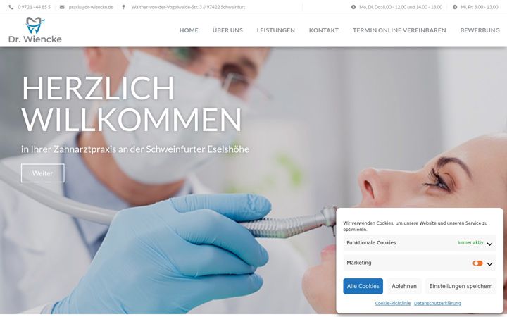 Screenshot of dr-wiencke.de