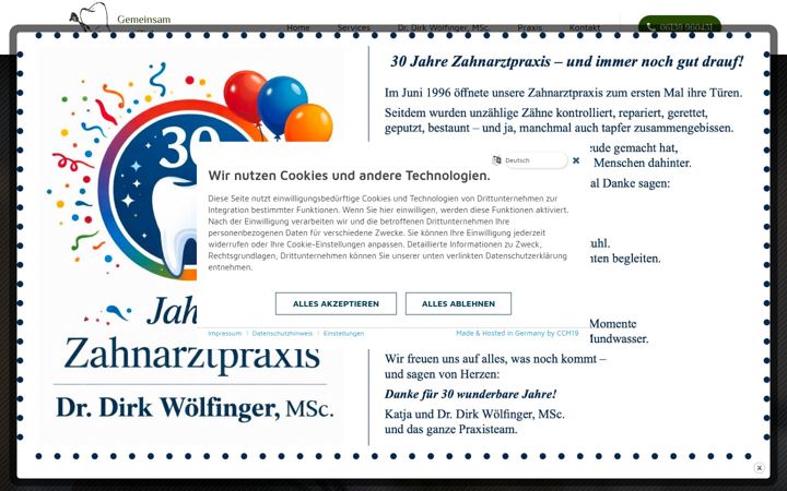Screenshot of dr-woelfinger.de