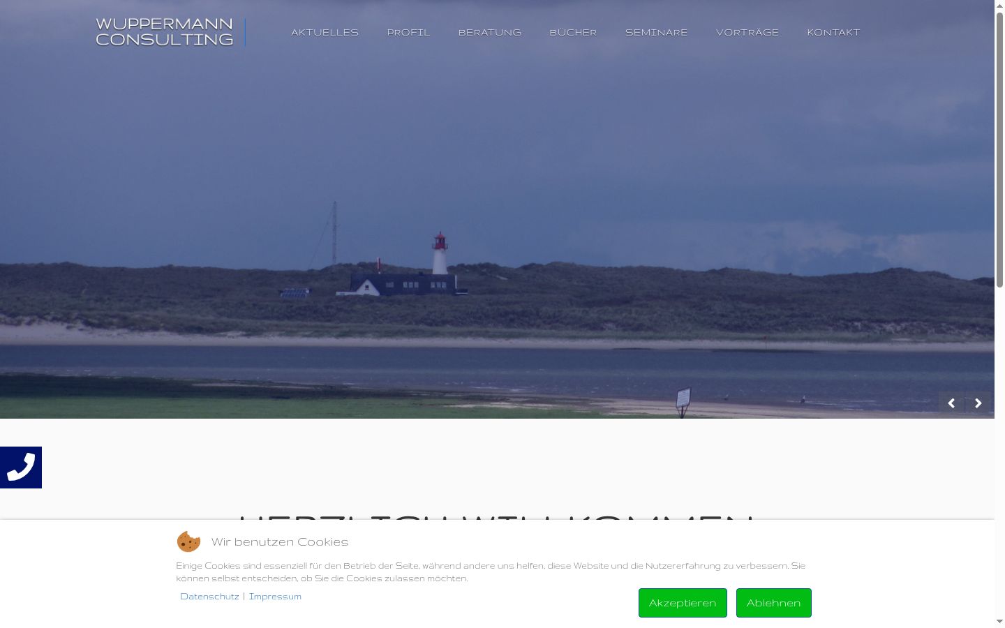 Captura de ecrã do banner de consentimento apresentado antes de qualquer interação