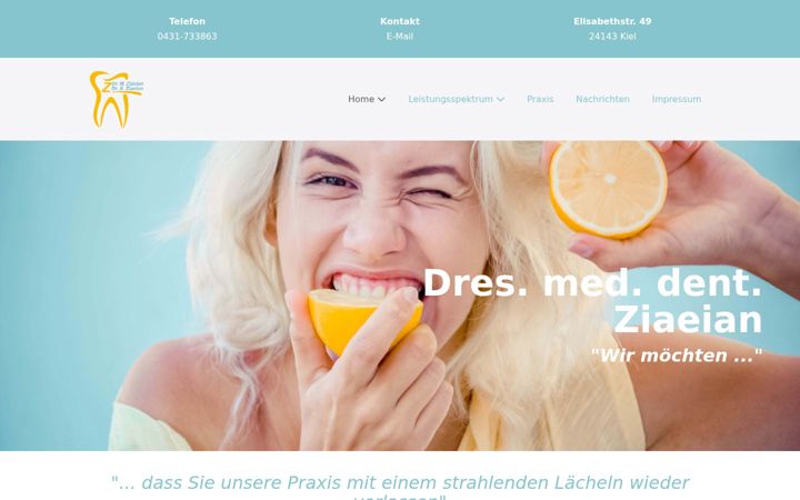 Screenshot of dr-ziaeian.de