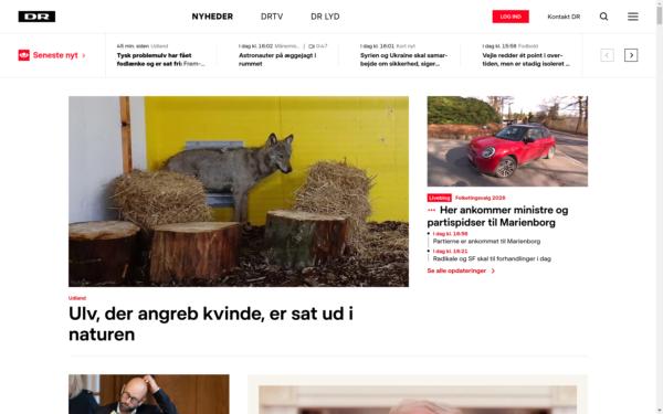 Screenshot von dr.dk