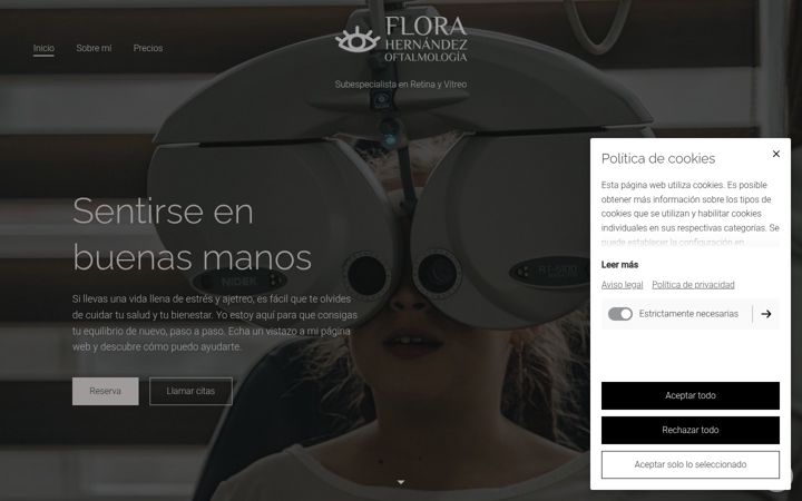 Screenshot of dra-florahernandezoftalmologia.com