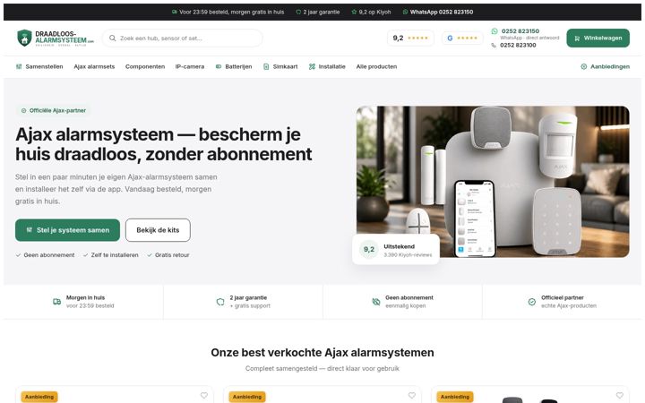 Screenshot of draadloos-alarmsysteem.com