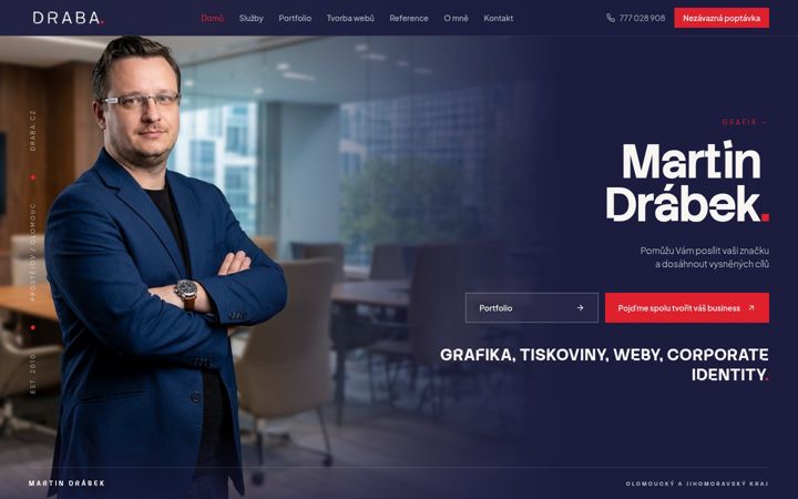Screenshot di draba.cz