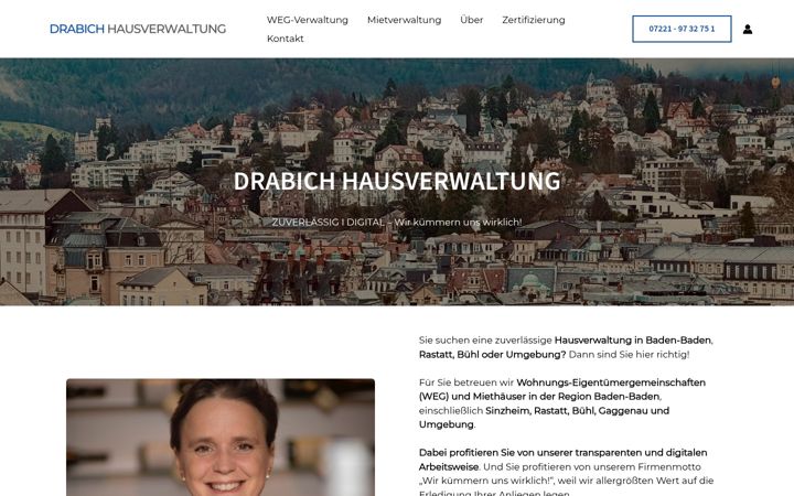 Screenshot of drabichhausverwaltung.de