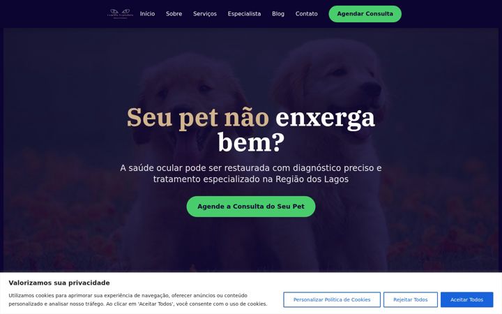 Screenshot van dracamillaespindulavet.com.br