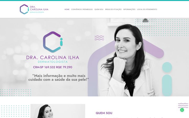 Screenshot van dracarolinailha.com.br