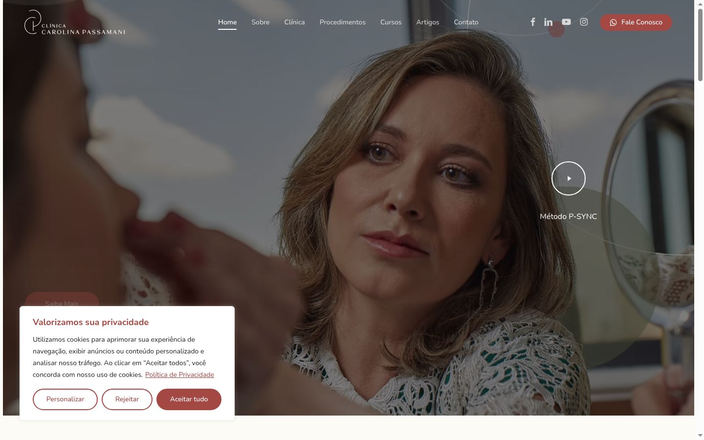 Capture d'écran de la bannière de consentement affichée avant toute interaction