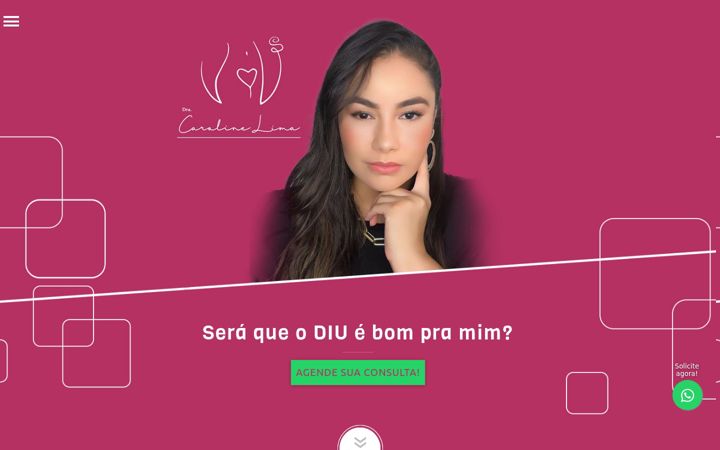 Screenshot van dracarolinelima.com.br