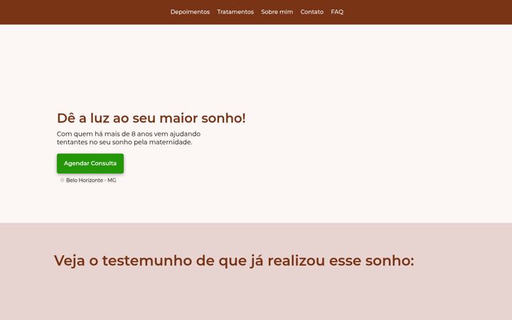 Screenshot of draceciliamonteirofertilidade.com