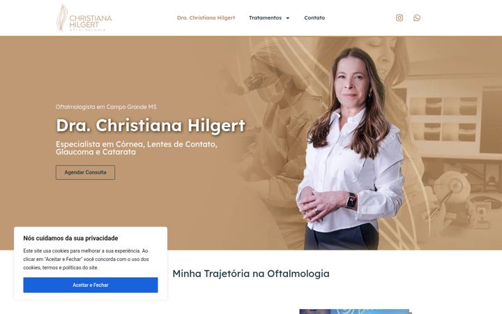 Screenshot van drachristianahilgert.com.br