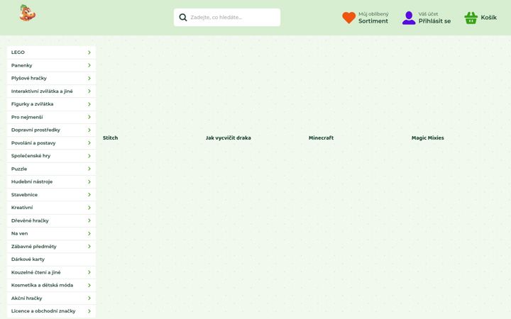 Screenshot of dracik.cz