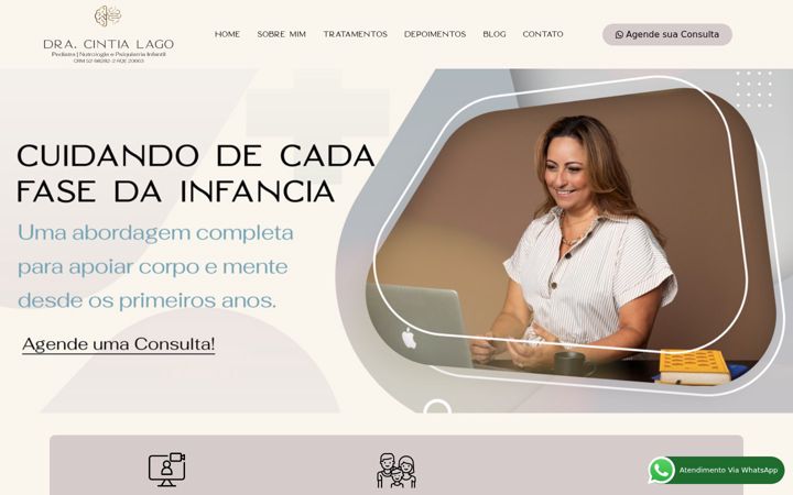 Screenshot van dracintialago.com.br