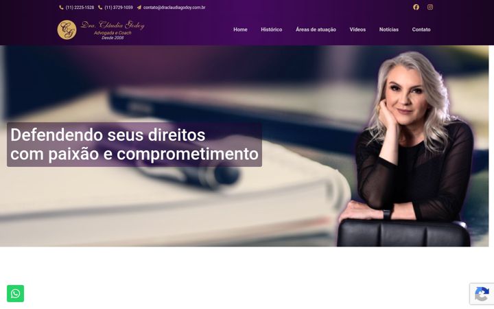 Screenshot van draclaudiagodoy.com.br