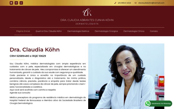 Screenshot van draclaudiakohn.com.br