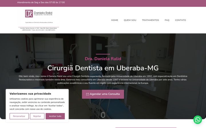 Screenshot of dradanielaralid.com