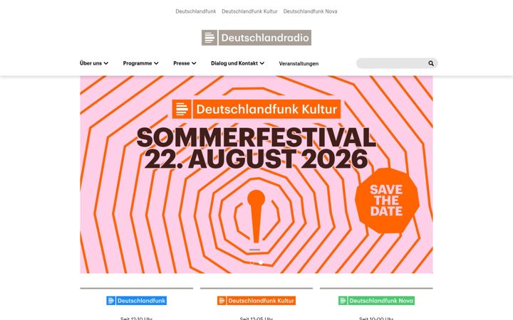 Screenshot ta' dradio.de