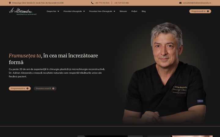 Screenshot of dradrianalexandru.ro