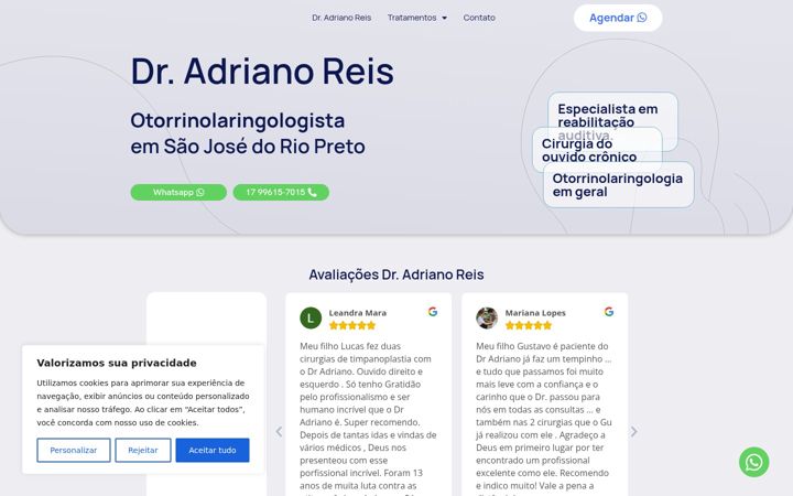 Skärmbild av dradrianoreis.com.br
