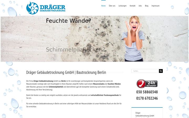 Screenshot of draeger-gebaeudetrocknung.de