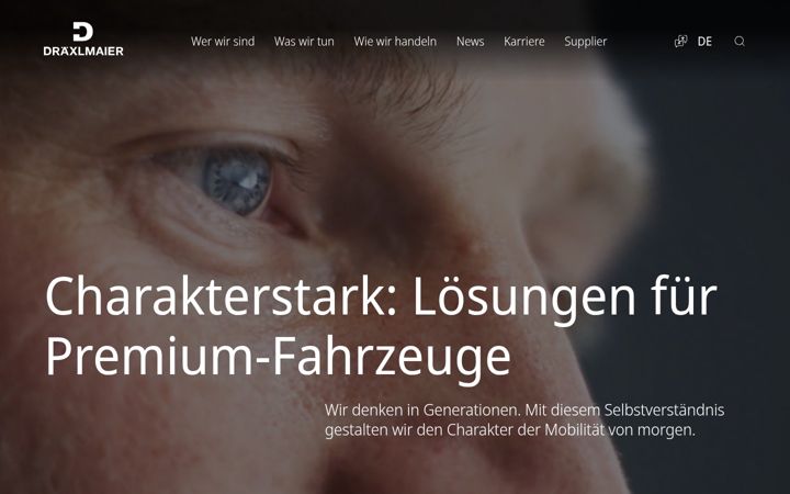 Screenshot of draexlmaier.com