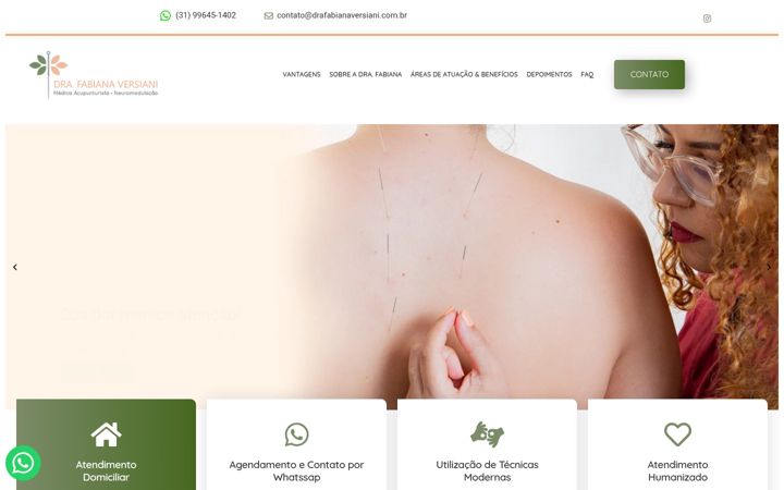 Skärmbild av drafabianaversiani.com.br
