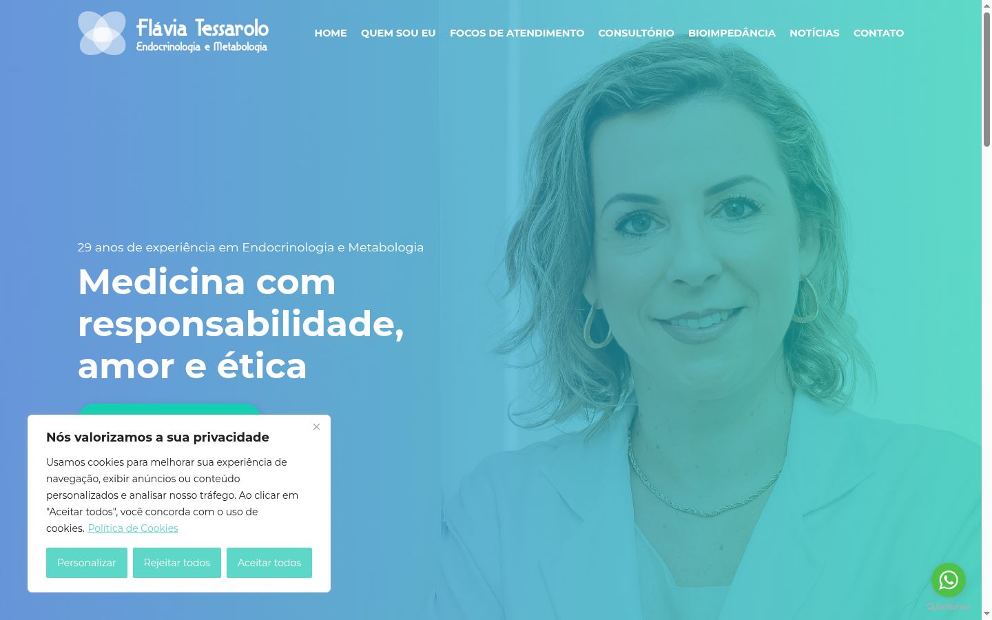 Capture d'écran de la bannière de consentement affichée avant toute interaction