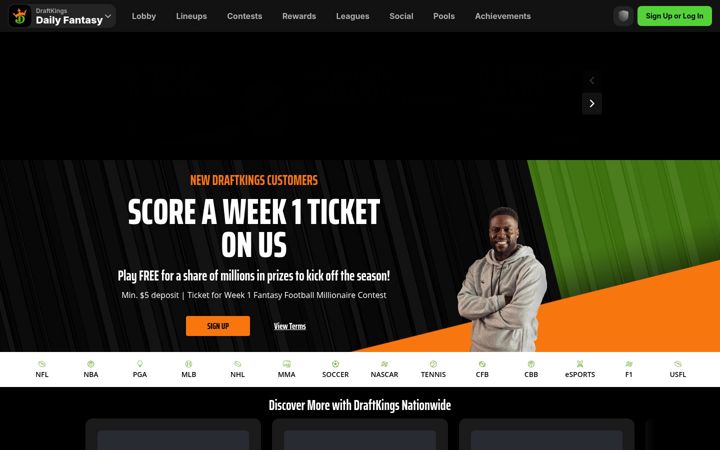 Screenshot di draftkings.co.uk
